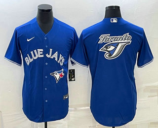 Mens Toronto Blue Jays Big Logo Blue Stitched MLB Cool Base Nike Jersey
